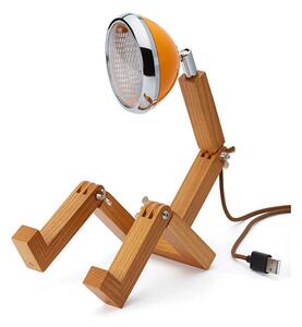 Piffany Copenhagen - Mr. Wattson Mini Stolní Lampa USB Ash/Mclaren Orange - Lampemesteren