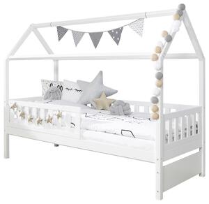 DĚTSKÁ POSTEL SE STŘÍŠKOU, 90/200 cm bílá MID.YOU - Dětské postele, Online Only