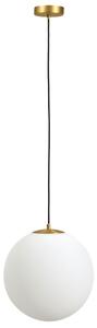 Kave Home Bílé skleněné závěsné světlo Brisia 30 cm