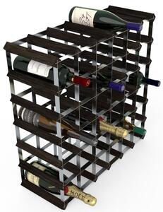 Pendeford Metal Spinnings Ltd Stojan na víno RTA na 42 lahví, černý jasan - pozinkovaná ocel / sestavený