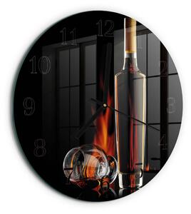 Skleněné nástěnné hodiny Alkohol zsoc-fi30-00058235