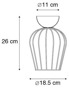 Moderní stropní svítidlo černé drátěné - Palica