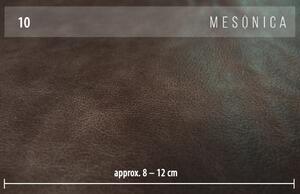 Vintage tmavě hnědá kožená rohová pohovka MESONICA Puzo, levá, 240 cm