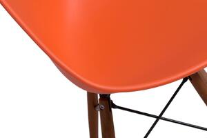 Židle Rush DSW oranžová, tmavé nohy