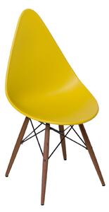 Židle Rush DSW žlutá, tmavé nohy