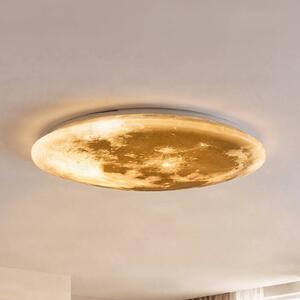 Trio Lighting LED stropní svítidlo Lunar s ovladačem 60cm, stmívatelný, Bílá / opál, Obývací pokoj / jídelna, Plast, Moderní