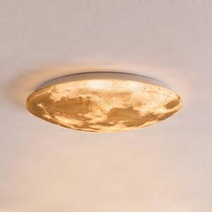 Trio Lighting LED stropní svítidlo Lunar s ovladačem 40cm, stmívatelný, Bílá / opál, Obývací pokoj / jídelna, Plast, Moderní