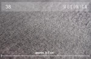 Tmavě šedá rohová sametová pohovka MESONICA Puzo, pravá, 240 cm