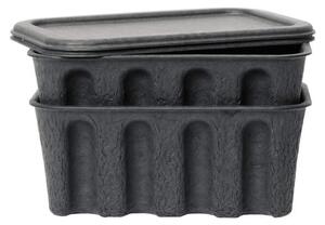 Ferm Living Papírový úložný box Pulp Small set 2 ks, charcoal