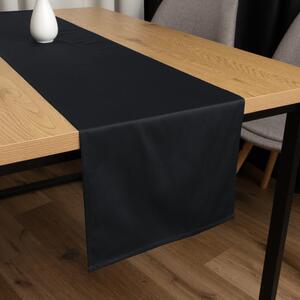 Biante Bavlněný saténový běhoun na stůl ST-006 Černý 20x120 cm