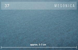 Modrá sametová rohová pohovka MESONICA Toro, levá 260 cm