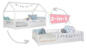 DĚTSKÁ POSTEL SE STŘÍŠKOU, 100/200 cm bílá MID.YOU - Dětské postele, Online Only