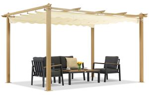 Barbados terasová pergola 3x4 m Garden Point woodlike-béžová