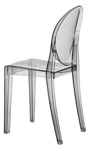 Jídelní židle Astoria šedá transparentní