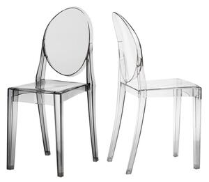 Židle Viki transparetní šedá