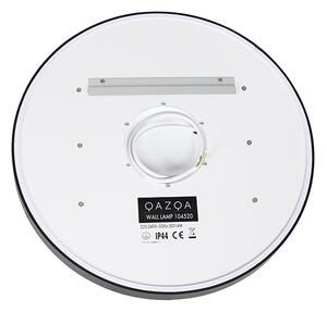 Koupelnové zrcadlo černé 50 cm vč. LED 3-krokové stmívatelné s dotykovým kulatým - Miral