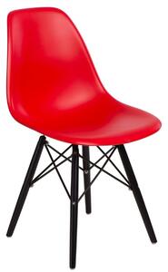 Židle P016W PP Black červená