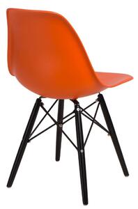 Židle P016W PP Black oranžová