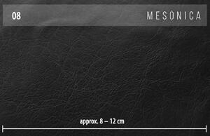 Černá vintage dvoumístná kožená pohovka MESONICA Musso Tufted 173 cm