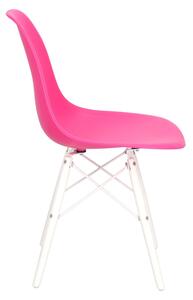 Židle P016W PP White inspirovaná DSW růžová