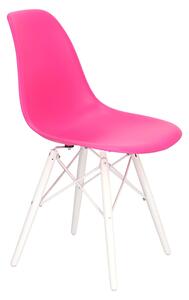 Židle P016W PP White inspirovaná DSW růžová