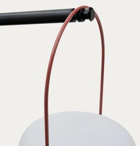 Černý kovový stojan na zahradní LED lampu Kave Home Nali