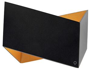 Designová nástěnná lampa černá se zlatem - Fold