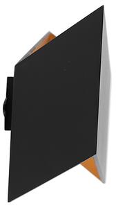 Designová nástěnná lampa černá se zlatem - Fold
