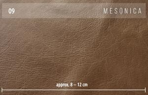 Hnědá vintage třímístná kožená pohovka MESONICA Musso Tufted 211 cm