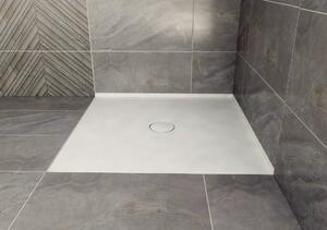 Polysan MIRAI sprchová vanička z litého mramoru, obdélník 100x90x1, 8cm, levá, bílá 73171