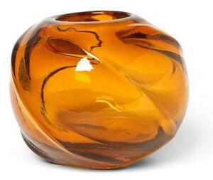 Ferm LIVING - Water Swirl Vase Round Amber - Lampemesteren