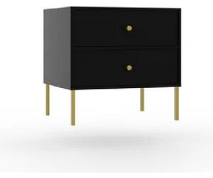 Minimalistický noční stolek DENRA - černý