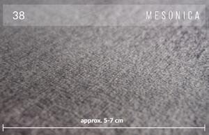 Tmavě šedá sametová rohová pohovka MESONICA Musso, pravá, 248 cm