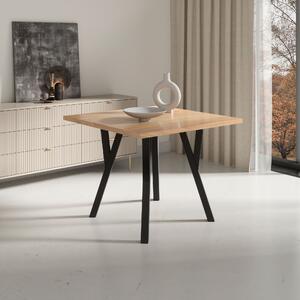 Čtvercový jídelní stůl 80x80 cm CADLA 13 - dub craft