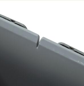 Plastový koš Elletipi s rukojeťmi Cover MEDIUM, 10 L, šedý, 28 x 22,5 x 22,5 cm