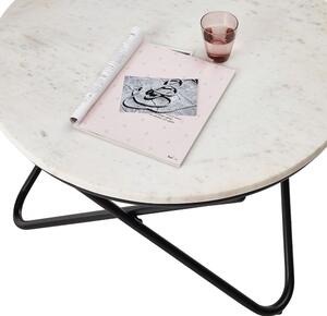 Konferenční stolek BAKU černá/bílý mramor