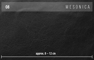 Černá vintage kožená rohová pohovka MESONICA Musso Tufted, pravá, 248 cm