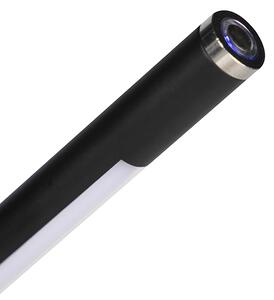 Moderní stojací lampa černá vč. LED s dotykovým stmívačem - Berdien