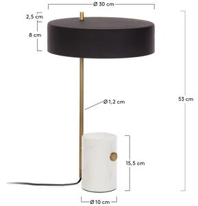 OnaDnes -20% Černá kovová stolní lampa Kave Home Phant