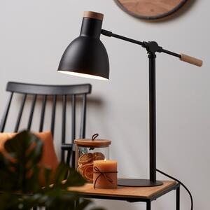 Černá kovová stolní lampa Kave Home Tescarle