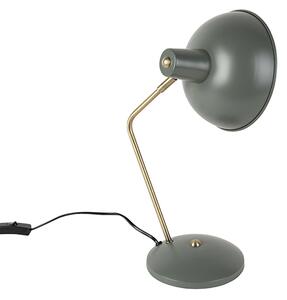 Retro stolní lampa zelená s bronzem - Milou
