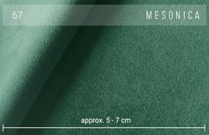 Tmavě zelená třímístná sametová rozkládací pohovka MESONICA Lago 241 cm