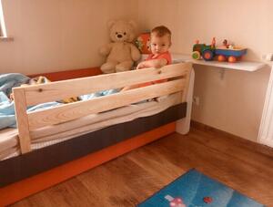 ČistéDřevo Dřevěná bezpečnostní zábrana do postele 67 cm