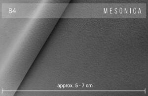 Světle šedá třímístná sametová rozkládací pohovka MESONICA Lago 241 cm