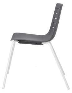 Židle Skin 4 světle šedá/bílá