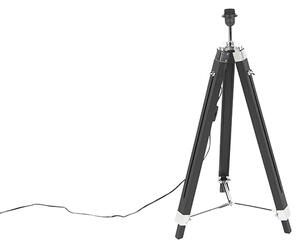 Stojací lampa černá bez stínidla - Tripod