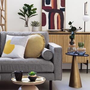 Zlatý kovový odkládací stolek Kave Home Liliane 45 x 27 cm