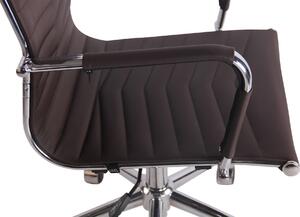 DMQ Tmavě hnědá prošívaná kancelářská židle Lexus