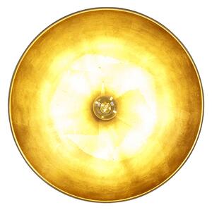Stropní lampa černá se zlatem 42 cm nastavitelná - Magnax