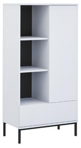 Bílá lakovaná knihovna MICADONI QUERY 140 x 70 cm